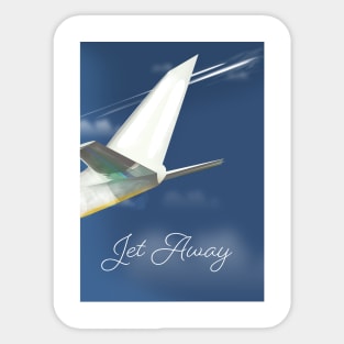 Jet Away Sticker